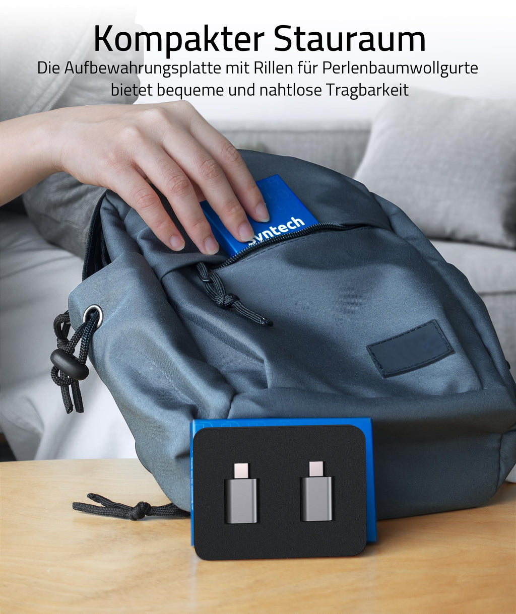 Syntech USB-C to USB Adapter, 2 USB-C Male to USB-C Female Adapter, Compatible with iPhone 16 Pro Max iMac iPad Pro 2021, MacBook Air Pro 2020 and Other Type-C/Thunderbolt 3 Devices, Blue 