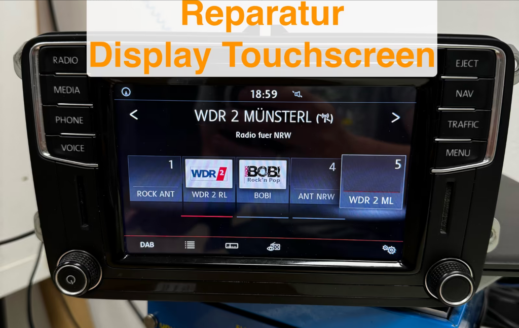 Repair service for VW / Skoda Discover Media MIB2 PQ &amp; Composition Media PQ Ghost Touch NAVI