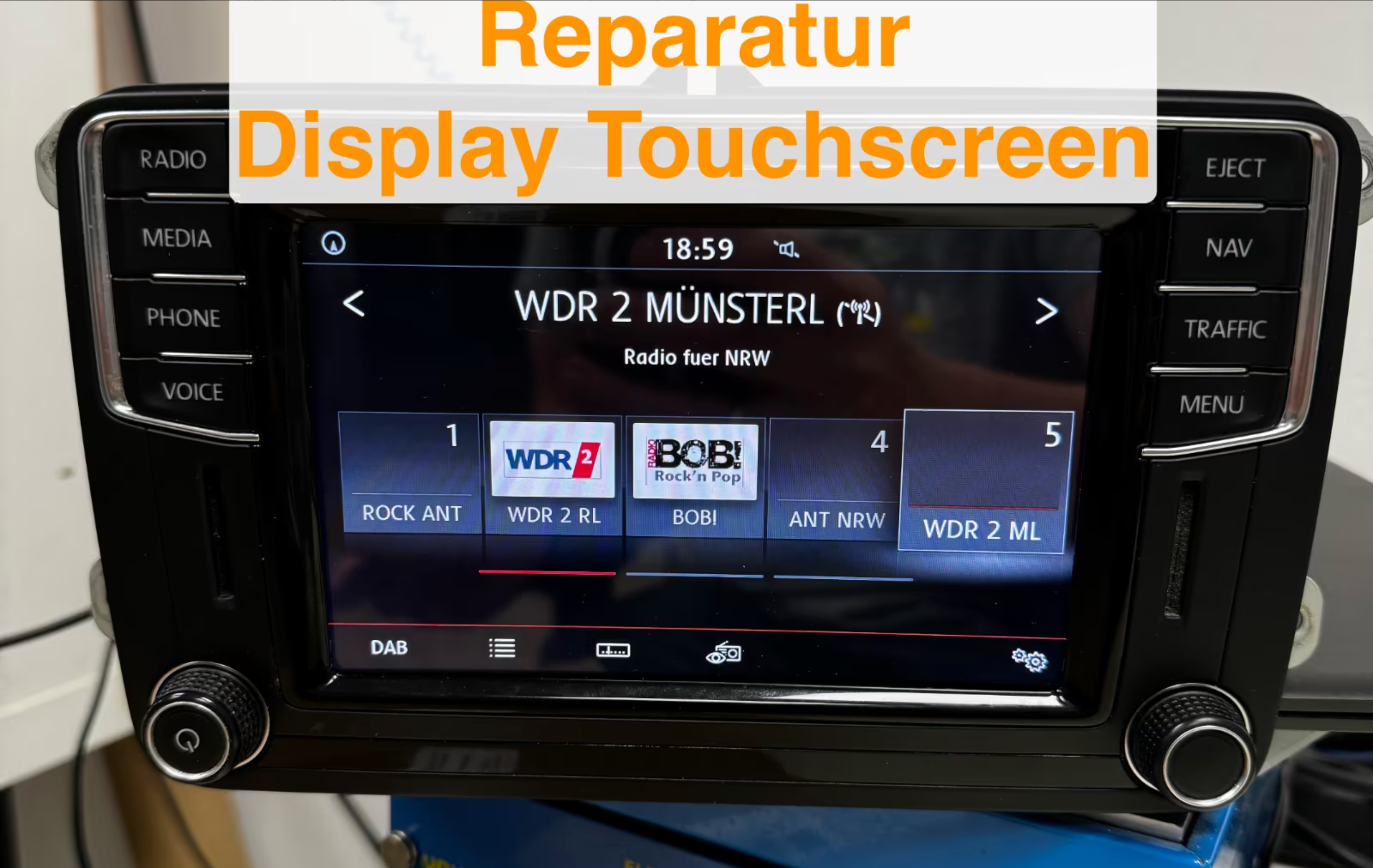 Repair service for VW / Skoda Discover Media MIB2 PQ &amp; Composition Media PQ Ghost Touch NAVI
