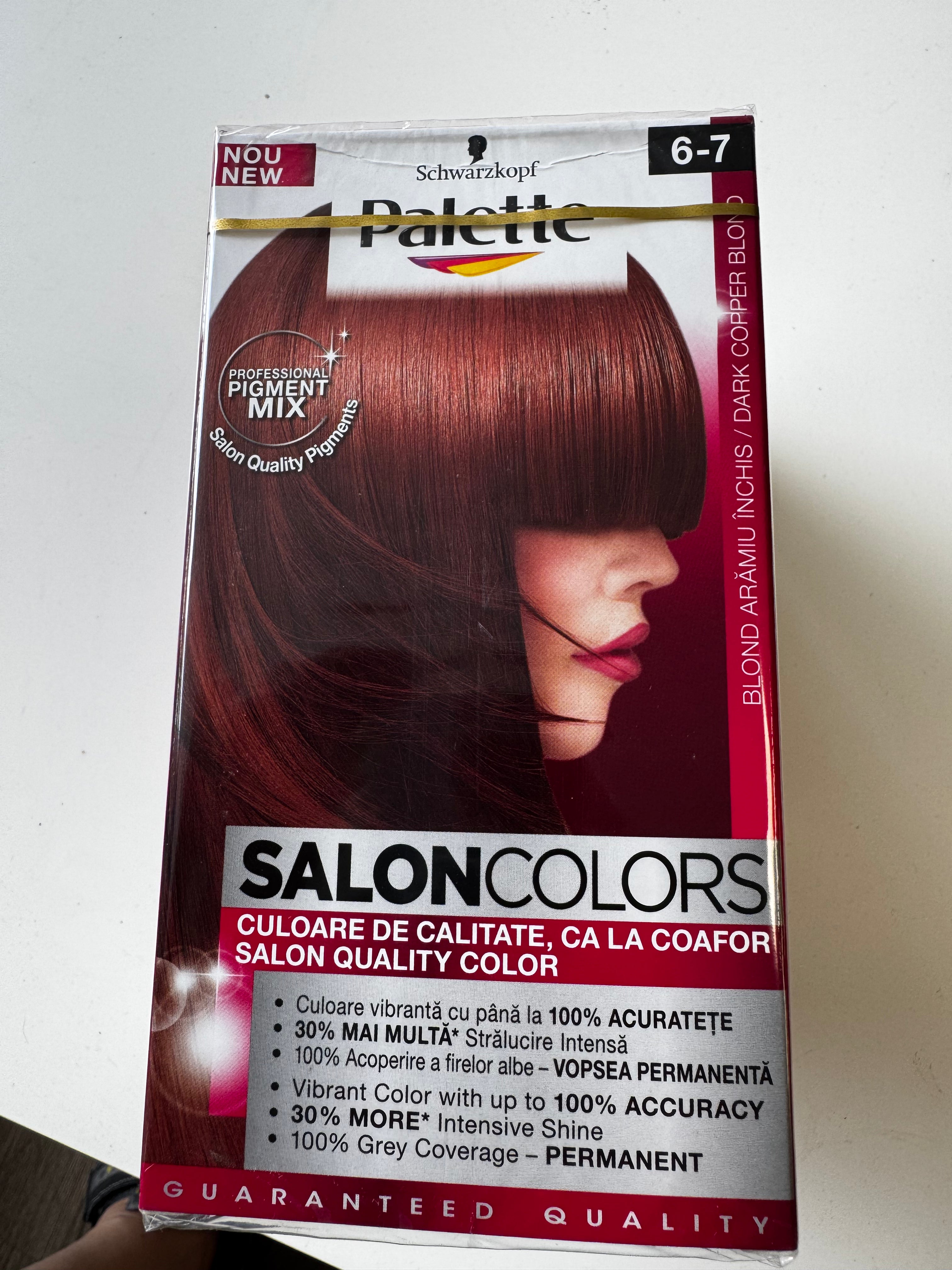 3-pack Schwarzkopf Palette SalonColors 6-7 (Dark Copper Blonde) – Remaining stock expired 