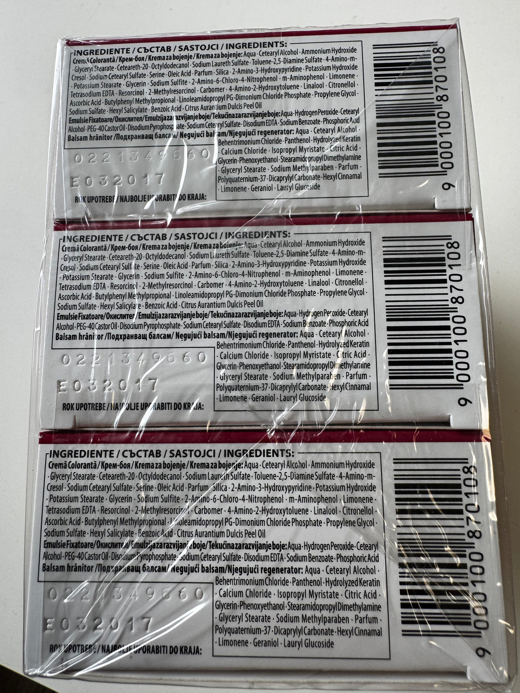 3-pack Schwarzkopf Palette SalonColors 6-7 (Dark Copper Blonde) – Remaining stock expired 