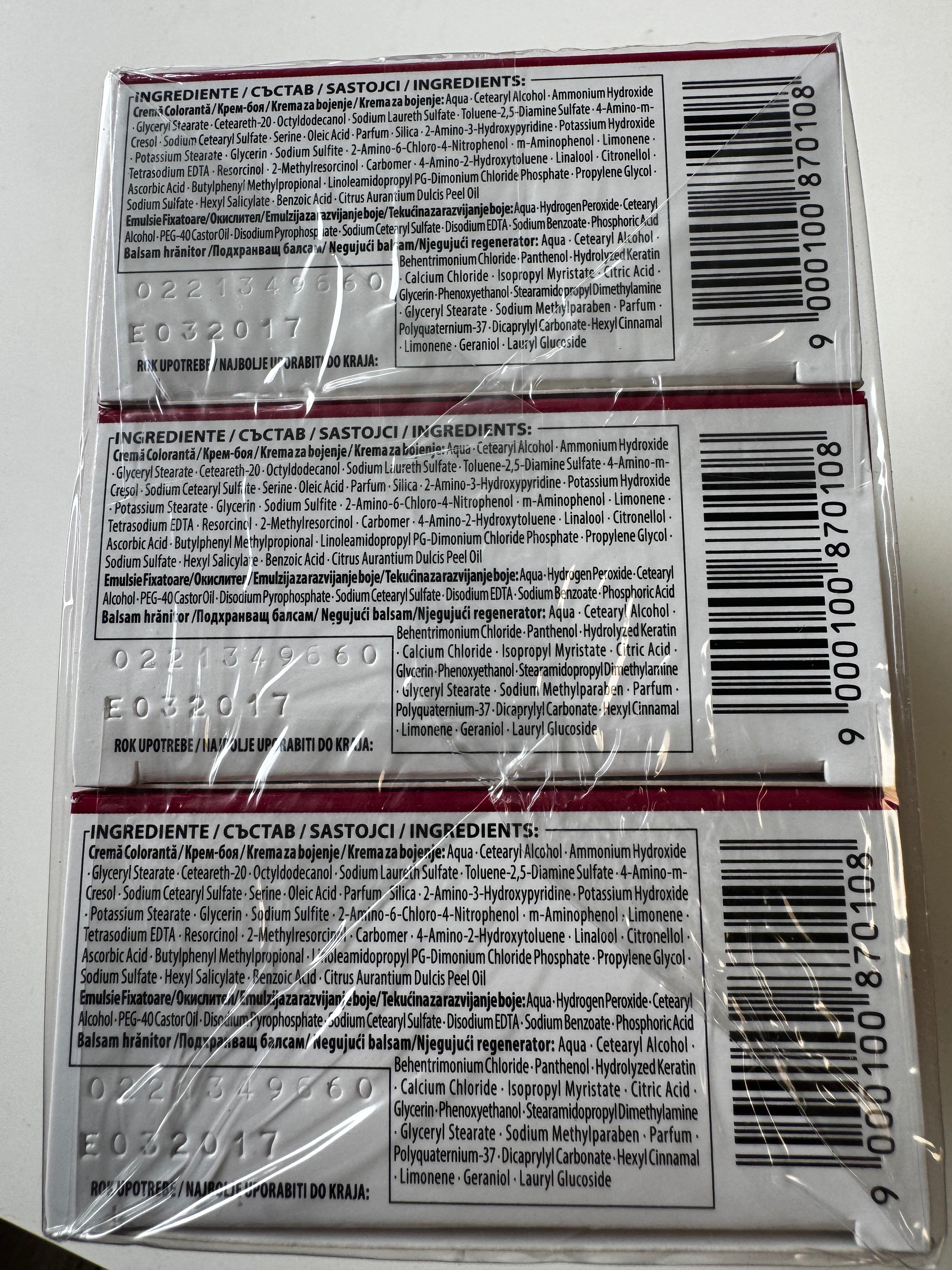 3-pack Schwarzkopf Palette SalonColors 6-7 (Dark Copper Blonde) – Remaining stock expired 