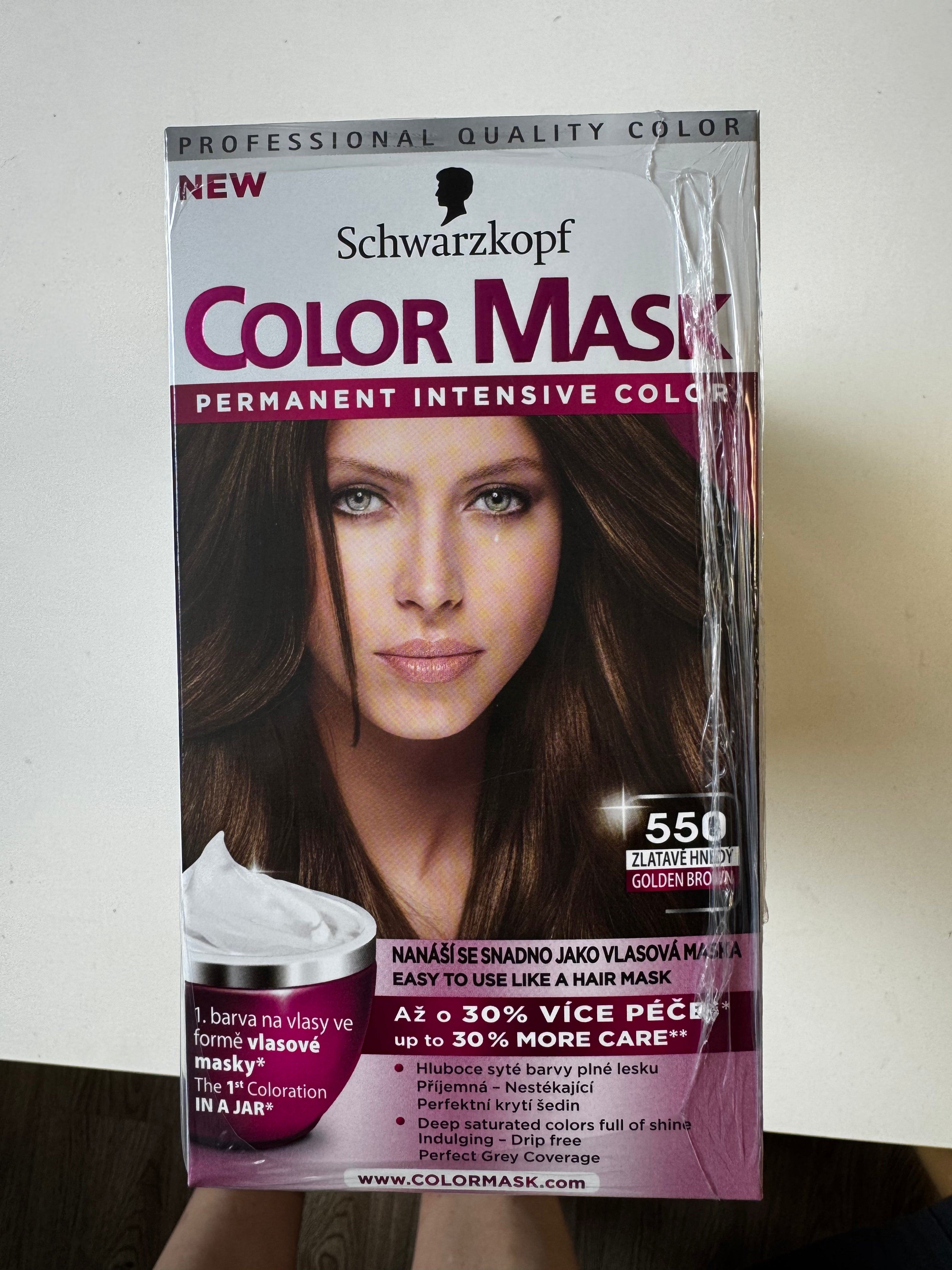 3-pack Schwarzkopf Color Mask 550 Golden Brown (best before date exceeded) 