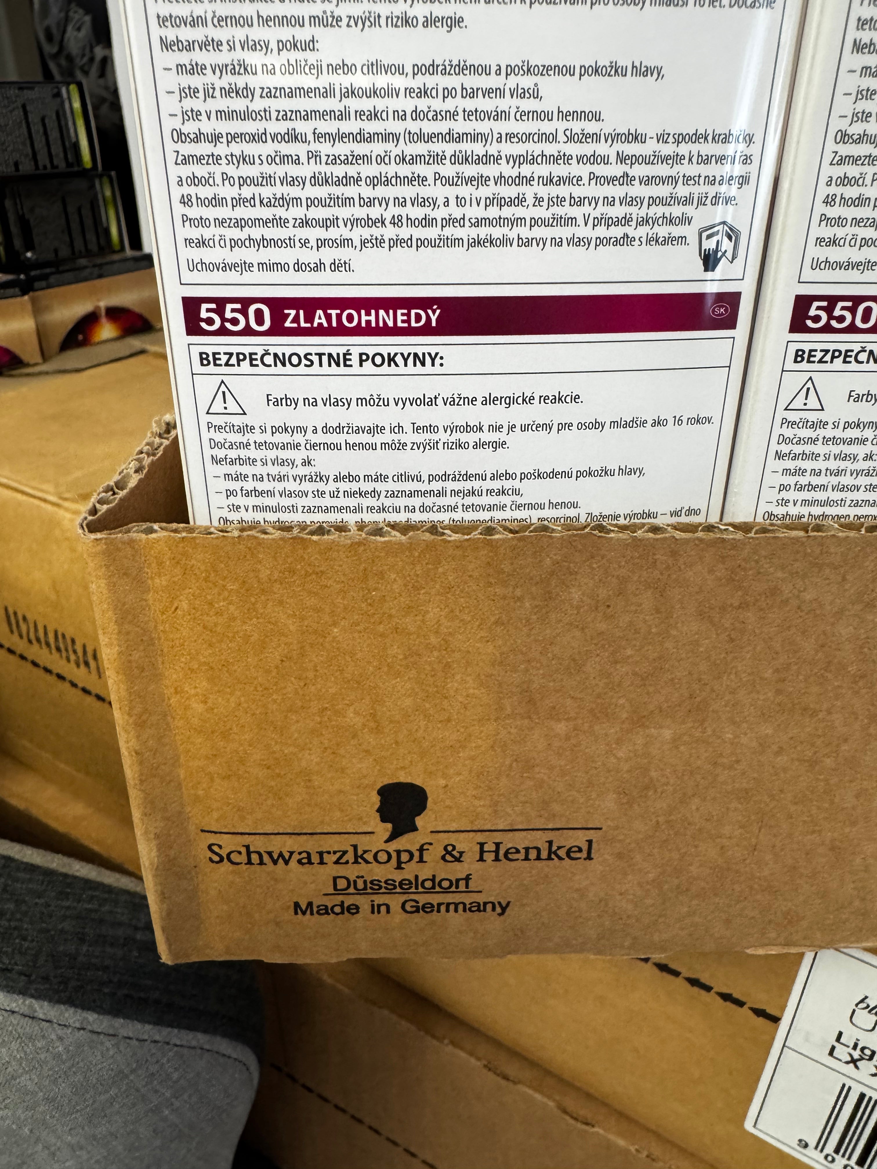 3-pack Schwarzkopf Color Mask 550 Golden Brown (best before date exceeded) 