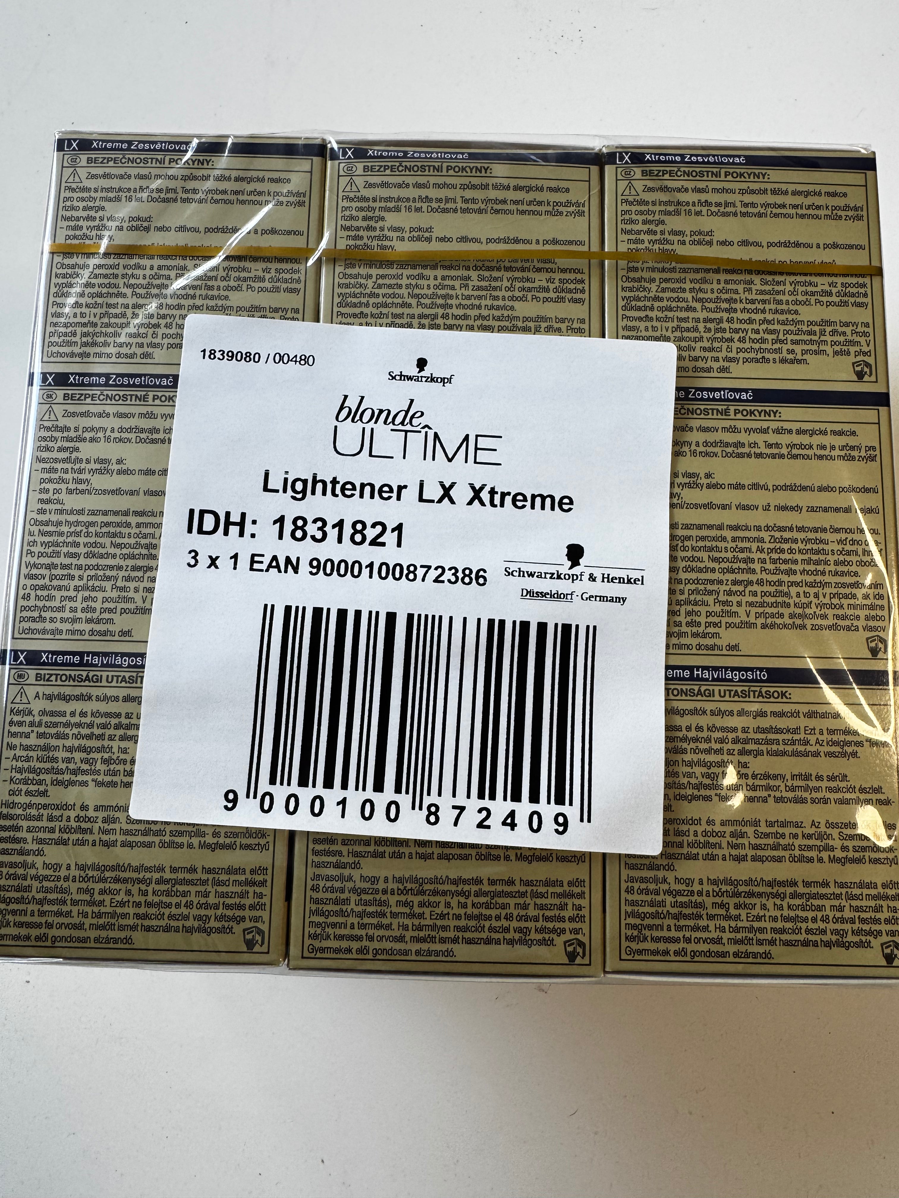 3-pack Schwarzkopf blonde ULTIME LX Xtreme Lightener (expires) 