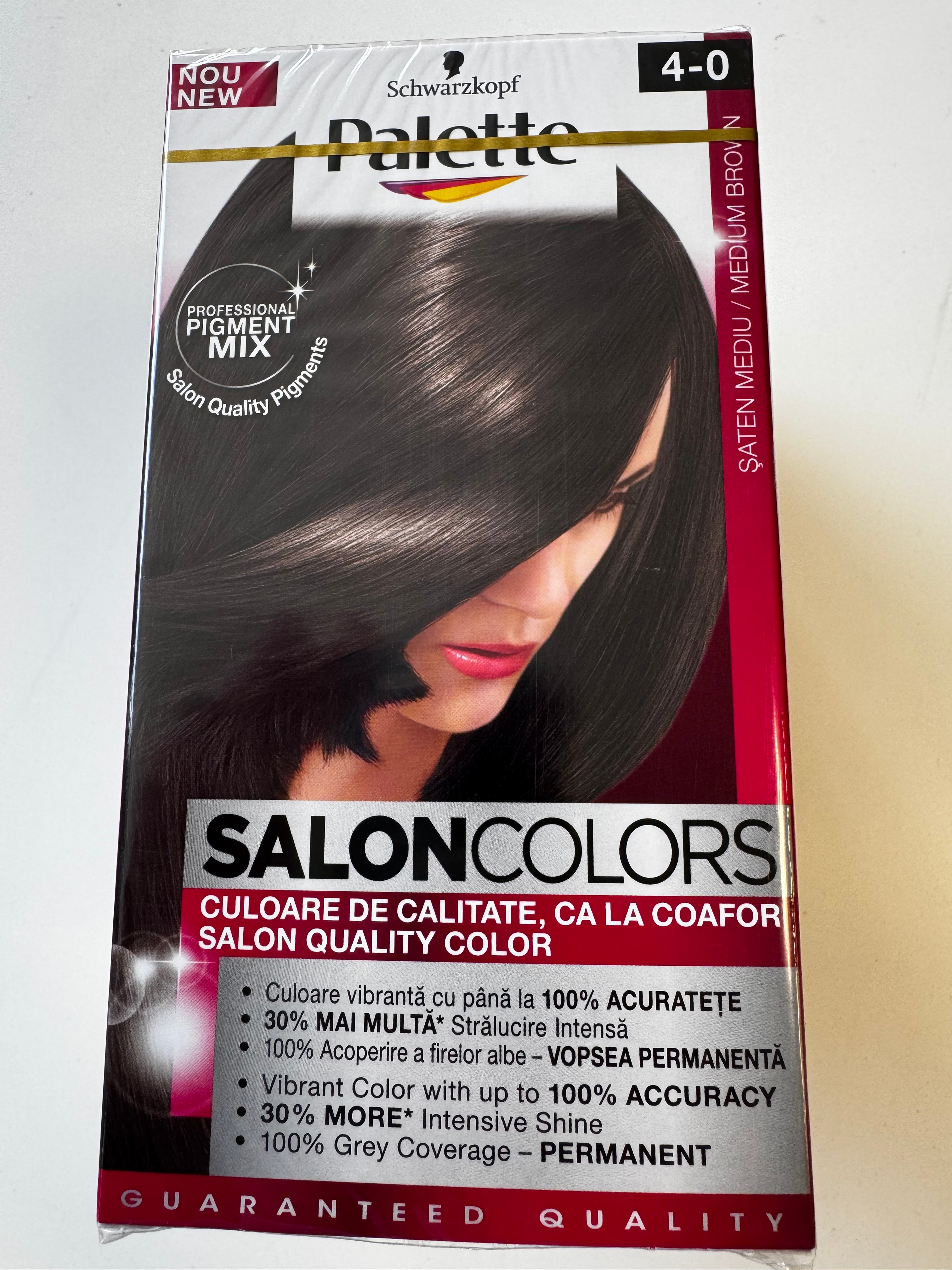 3-pack Schwarzkopf Palette SalonColors 4-0 Medium Brown (expires) 