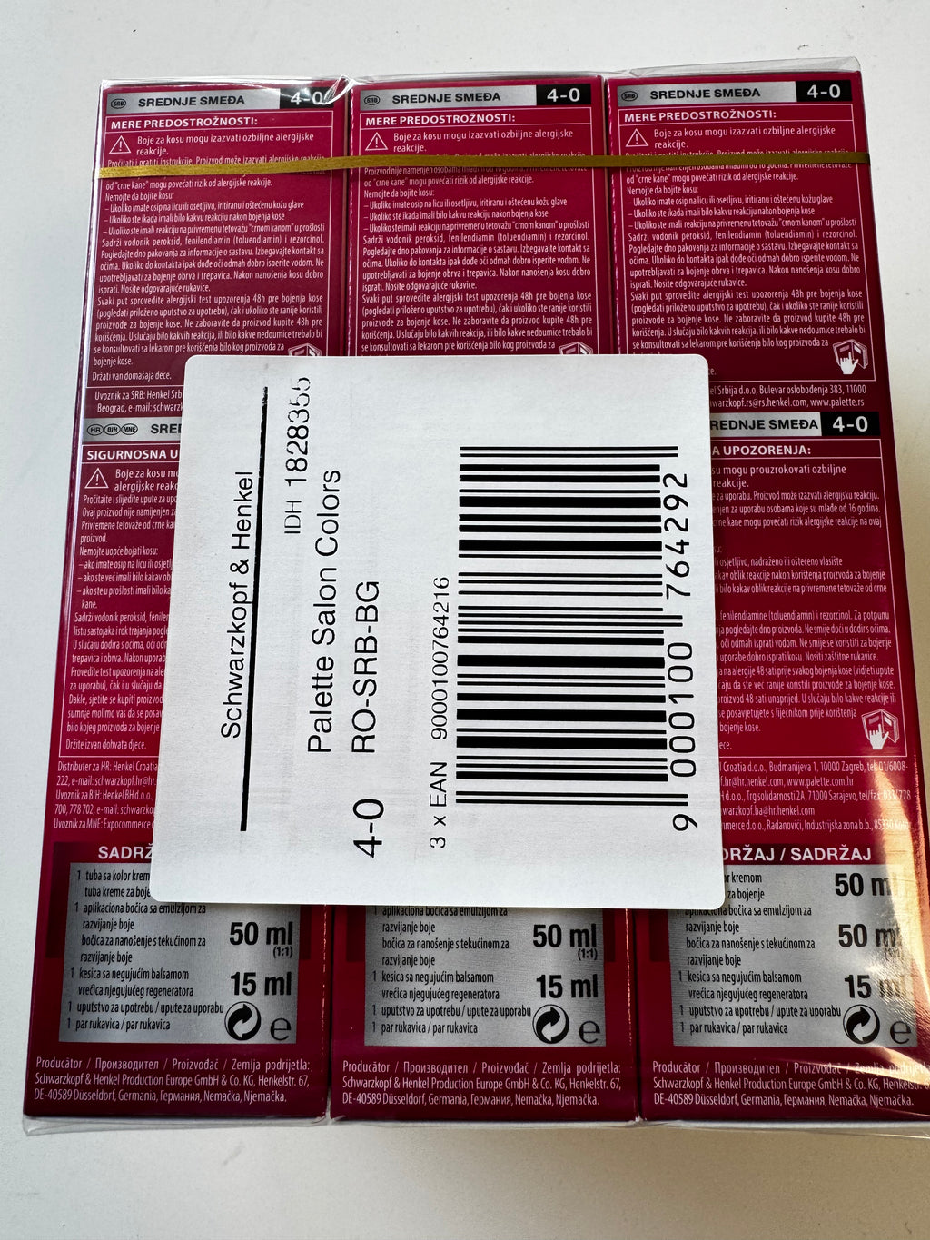 3-pack Schwarzkopf Palette SalonColors 4-0 Medium Brown (expires) 