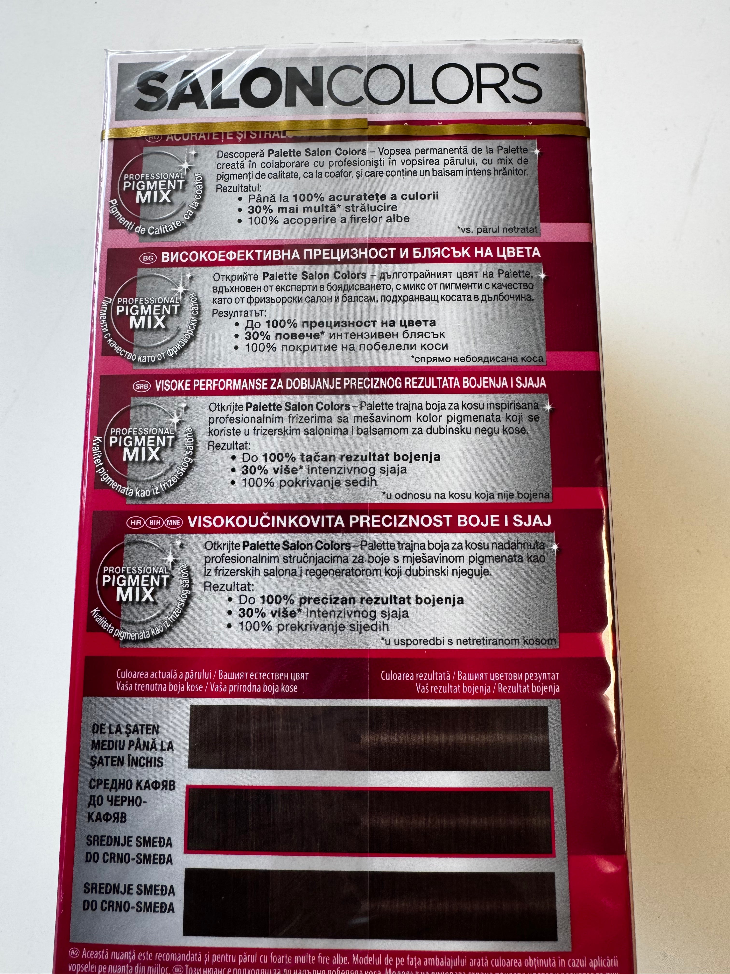 3-pack Schwarzkopf Palette SalonColors 4-0 Medium Brown (expires) 