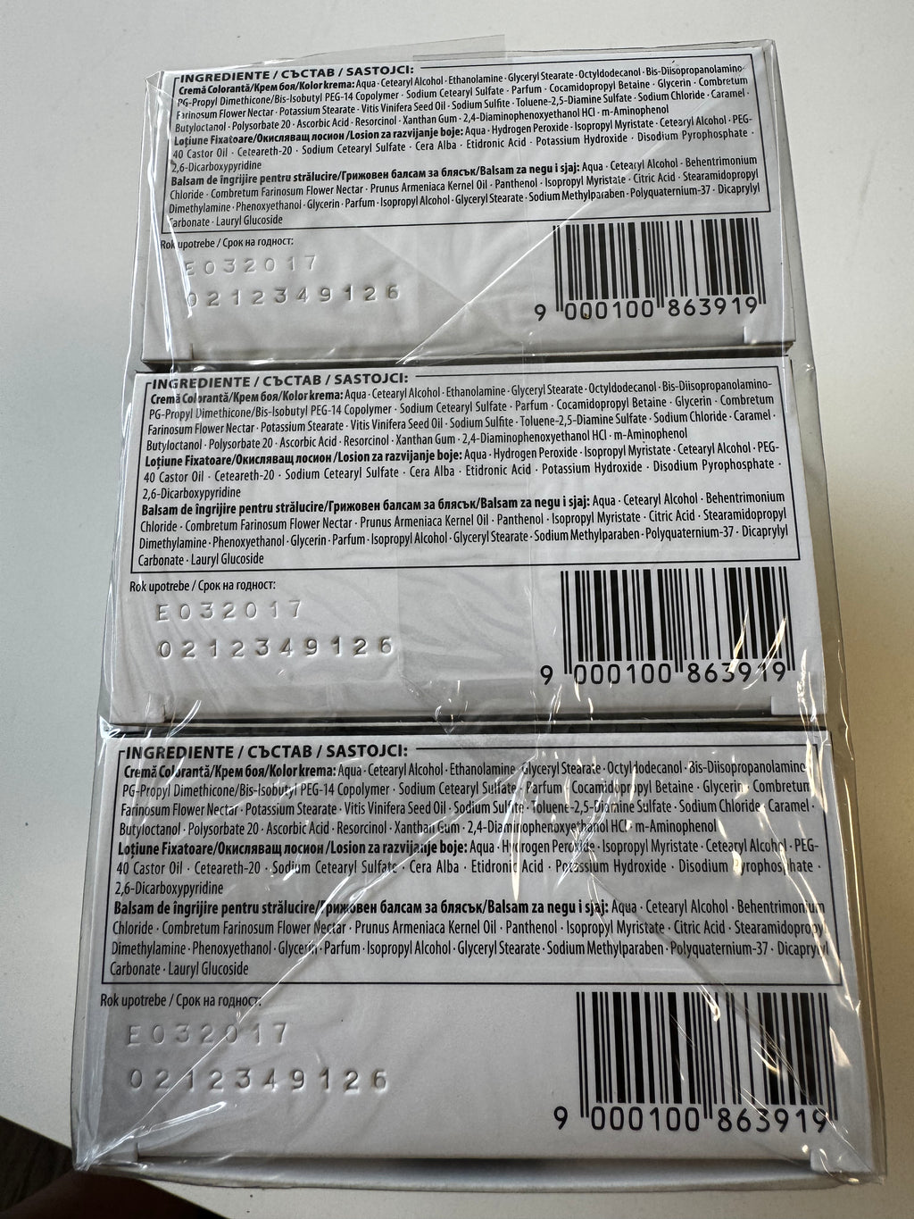 3-pack Schwarzkopf Nectra Color 1020 Light Pearl Blonde / Light Pearl Blonde (expires) 