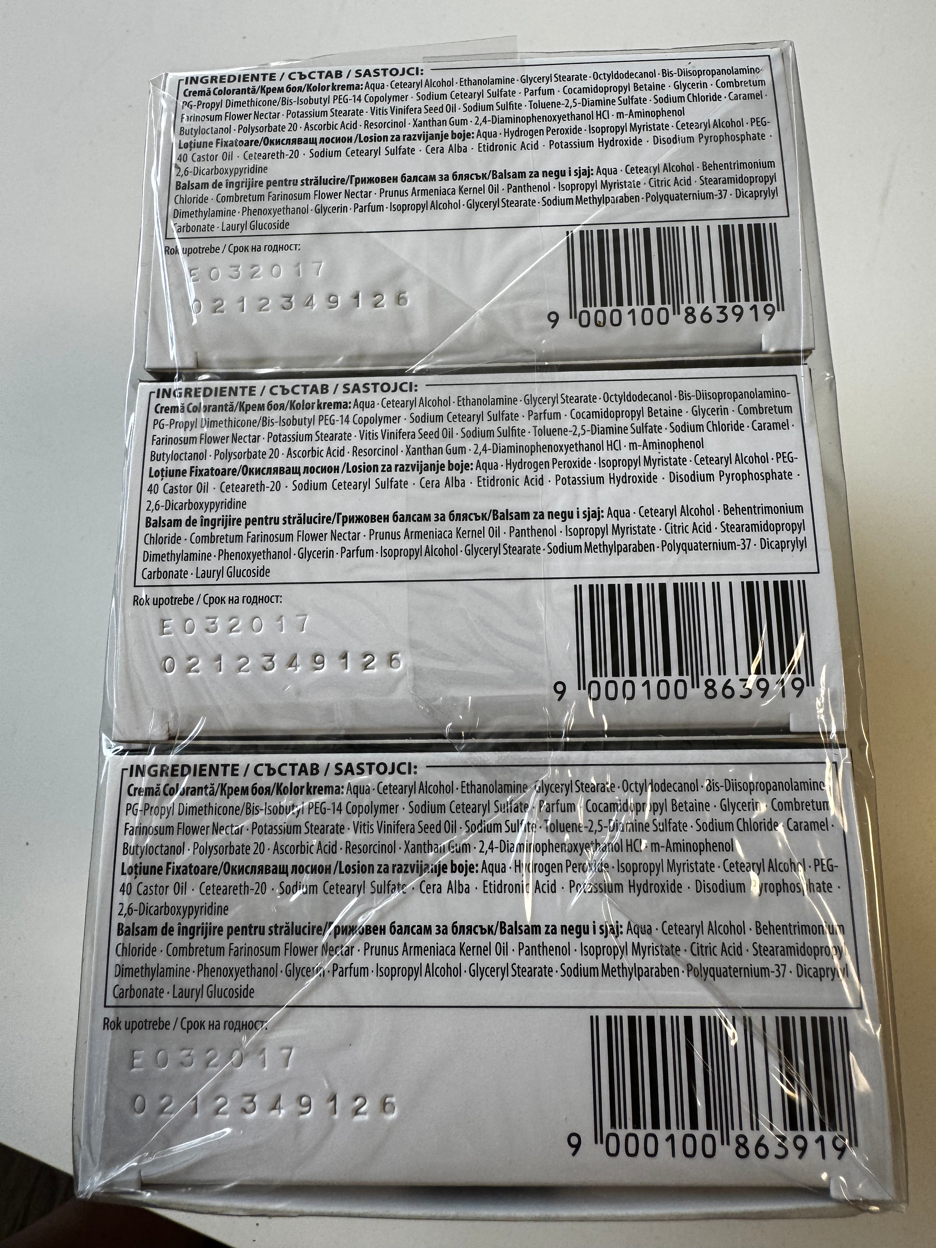 3-pack Schwarzkopf Nectra Color 1020 Light Pearl Blonde / Light Pearl Blonde (expires) 