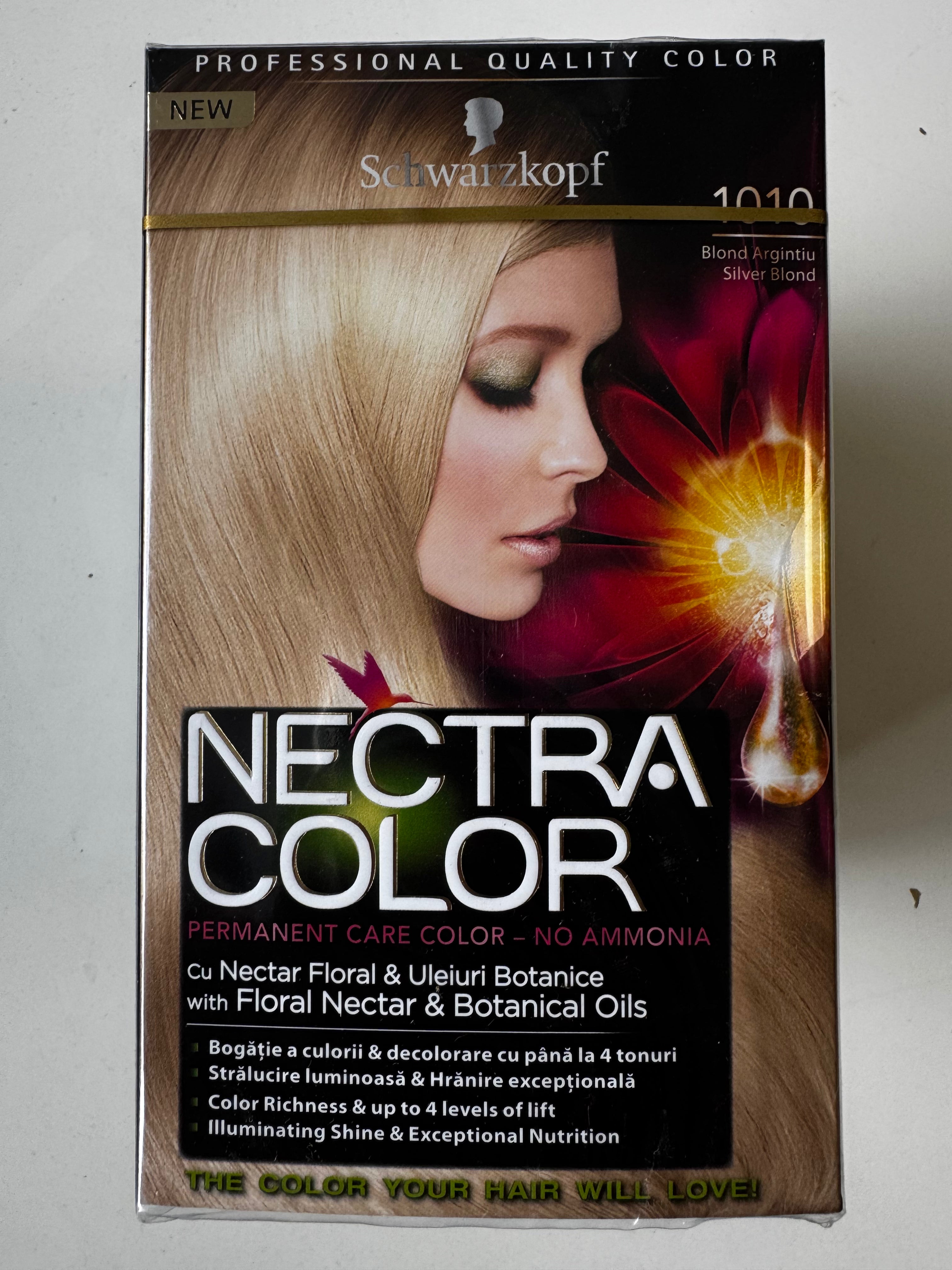 3-pack Schwarzkopf Nectra Color 1010 Silver Blonde / Silver Blonde (remaining stock expired) 