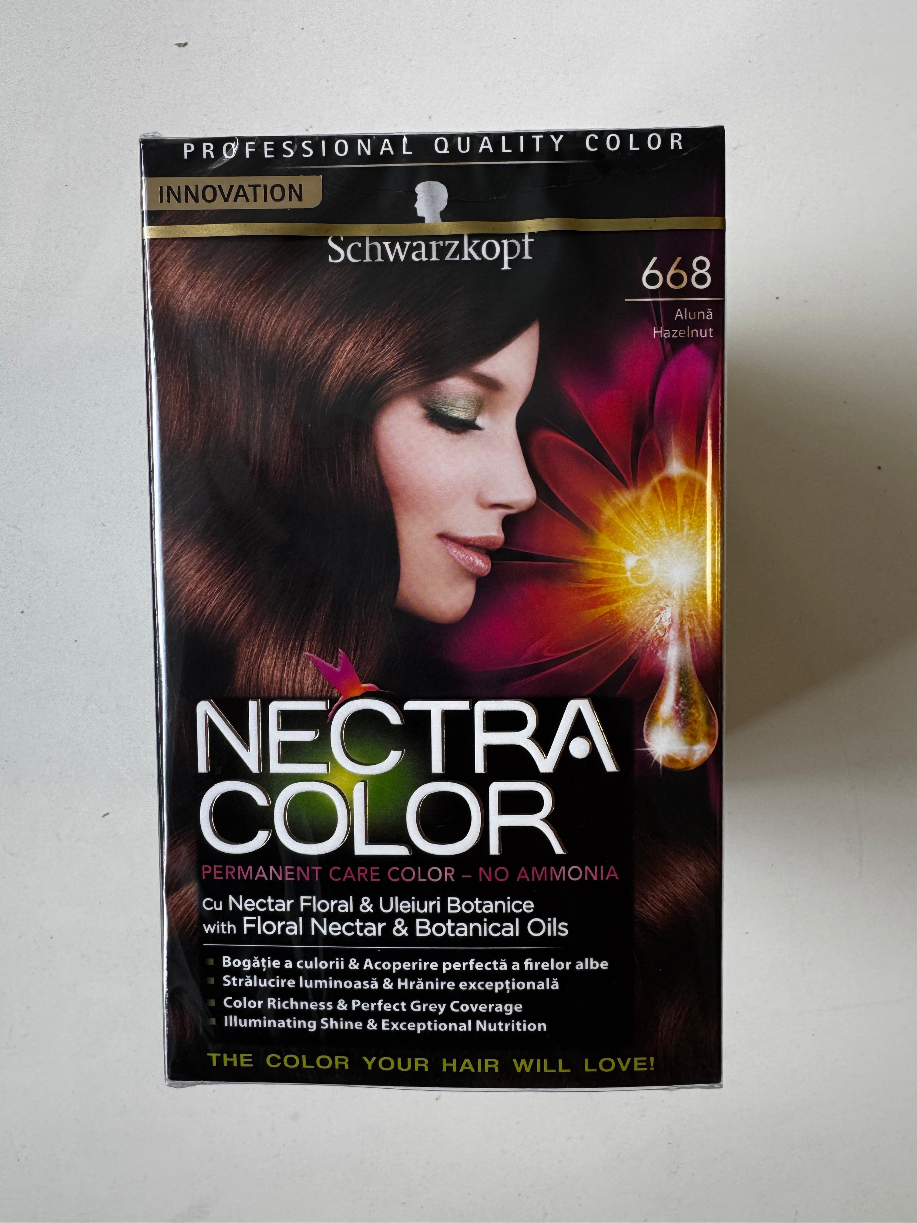 3-pack Schwarzkopf Nectra Color 668 Hazelnut / Hazelnut Brown (remaining stock expired) 
