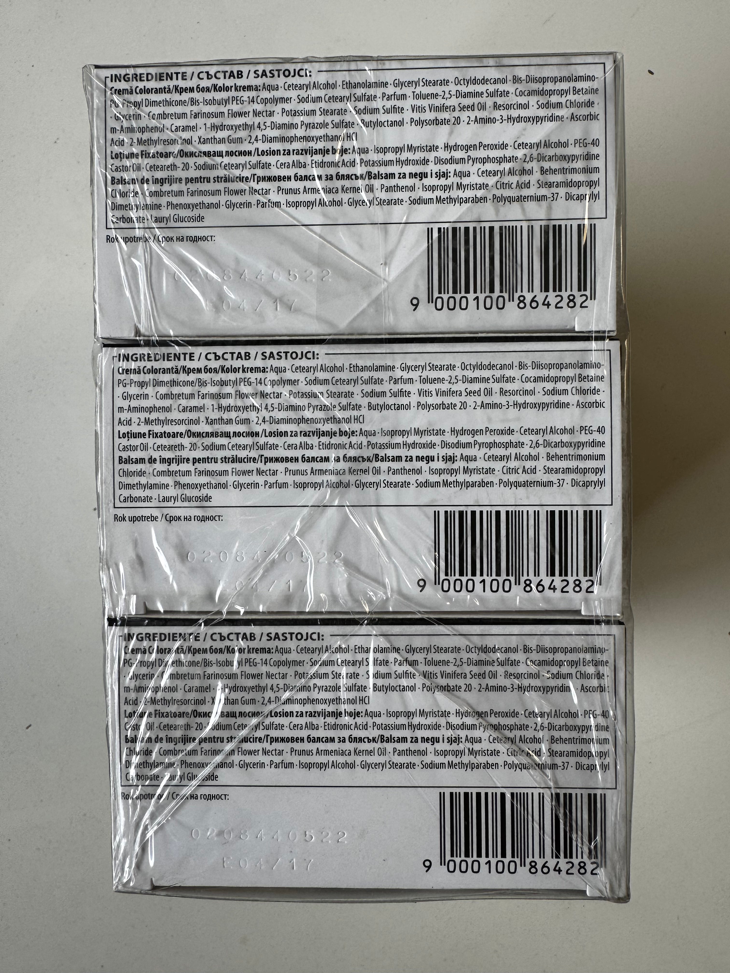 3-pack Schwarzkopf Nectra Color 668 Hazelnut / Hazelnut Brown (remaining stock expired) 
