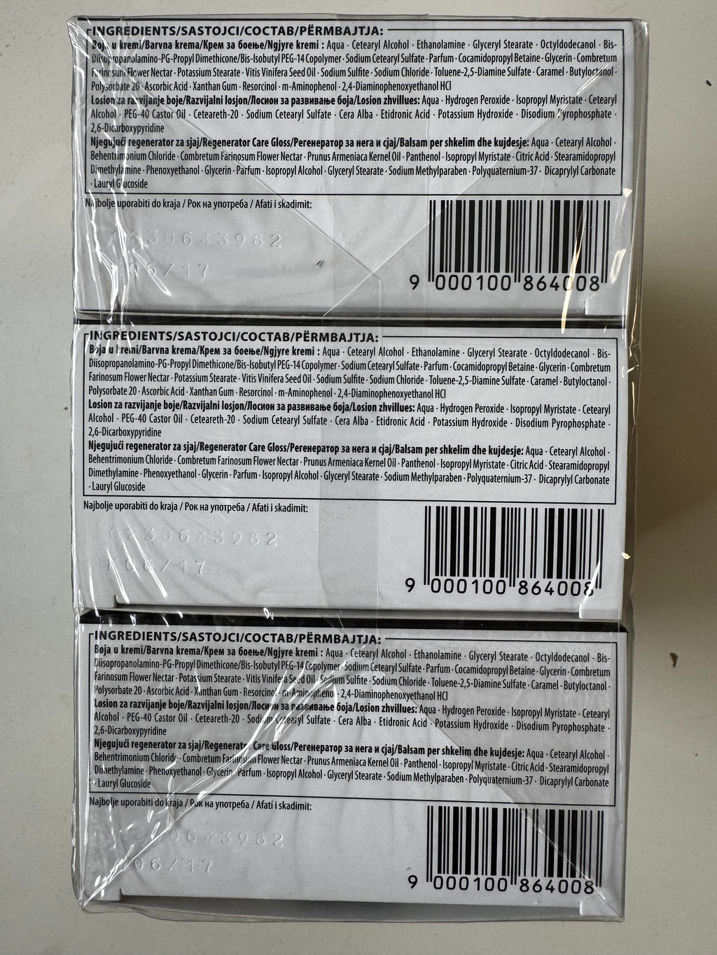 3-pack Schwarzkopf Nectra Color 1000 Light Natural Blonde (best before date exceeded) 
