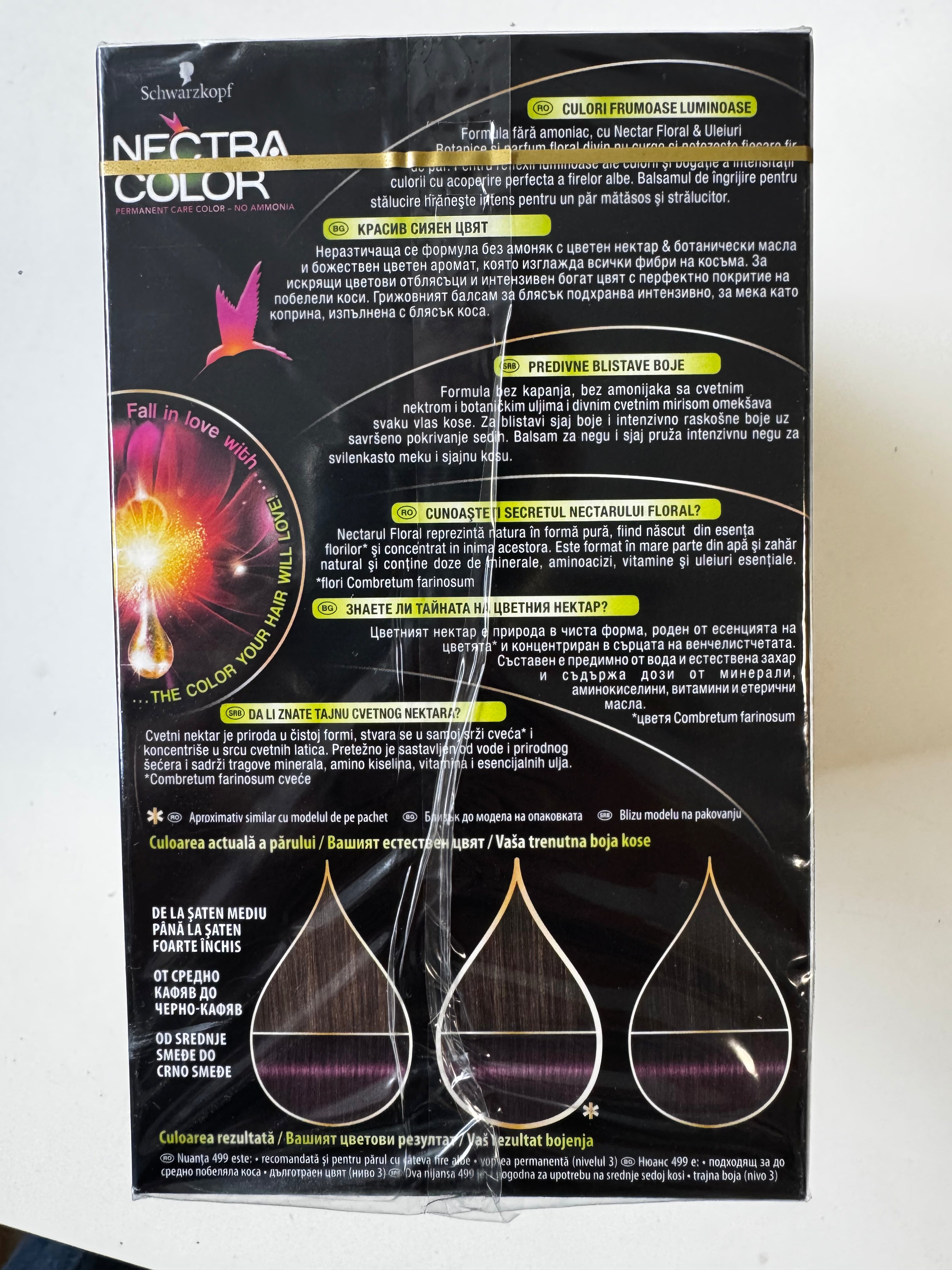 3-pack Schwarzkopf Nectra Color 499 Dark Cherry (expires) 